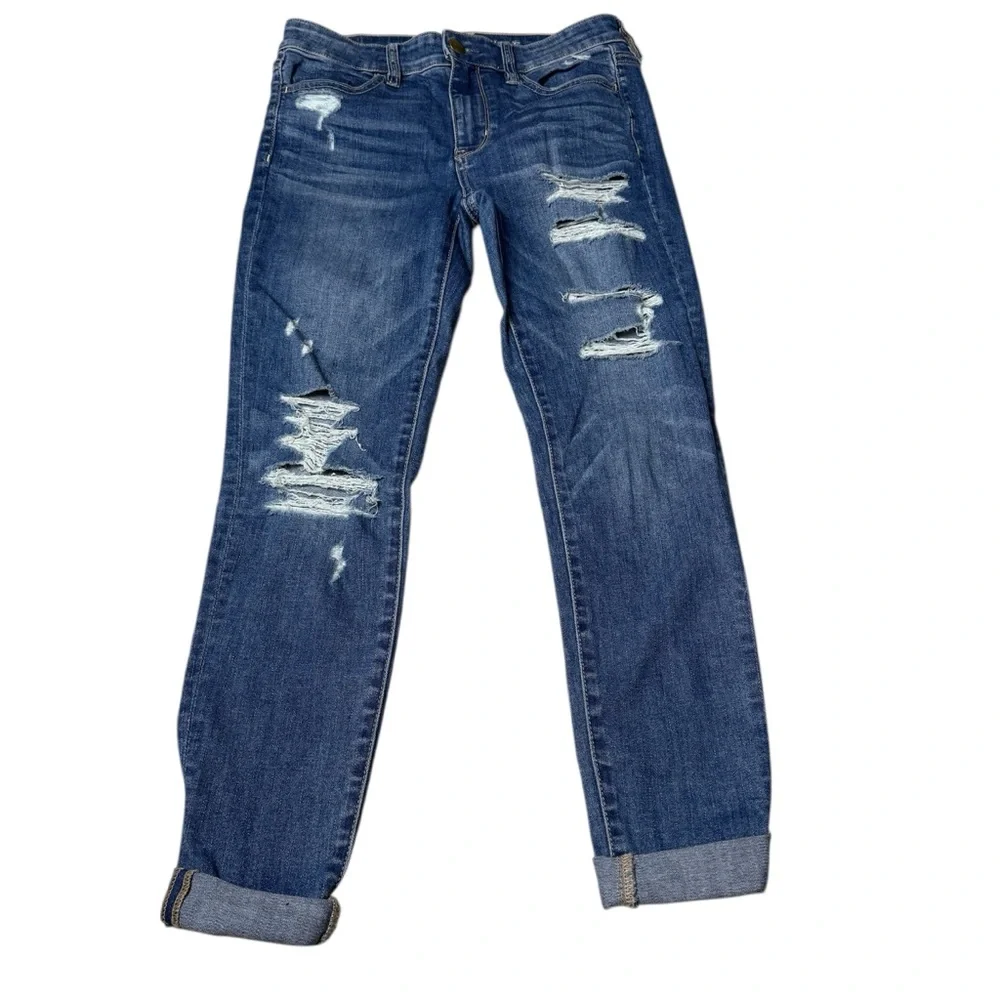 American Eagle jeans hi rise jegging distressed size 6 - Picture 1 of 10